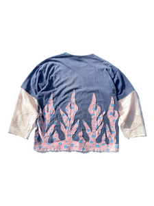 sunfaded nike floral flame tee