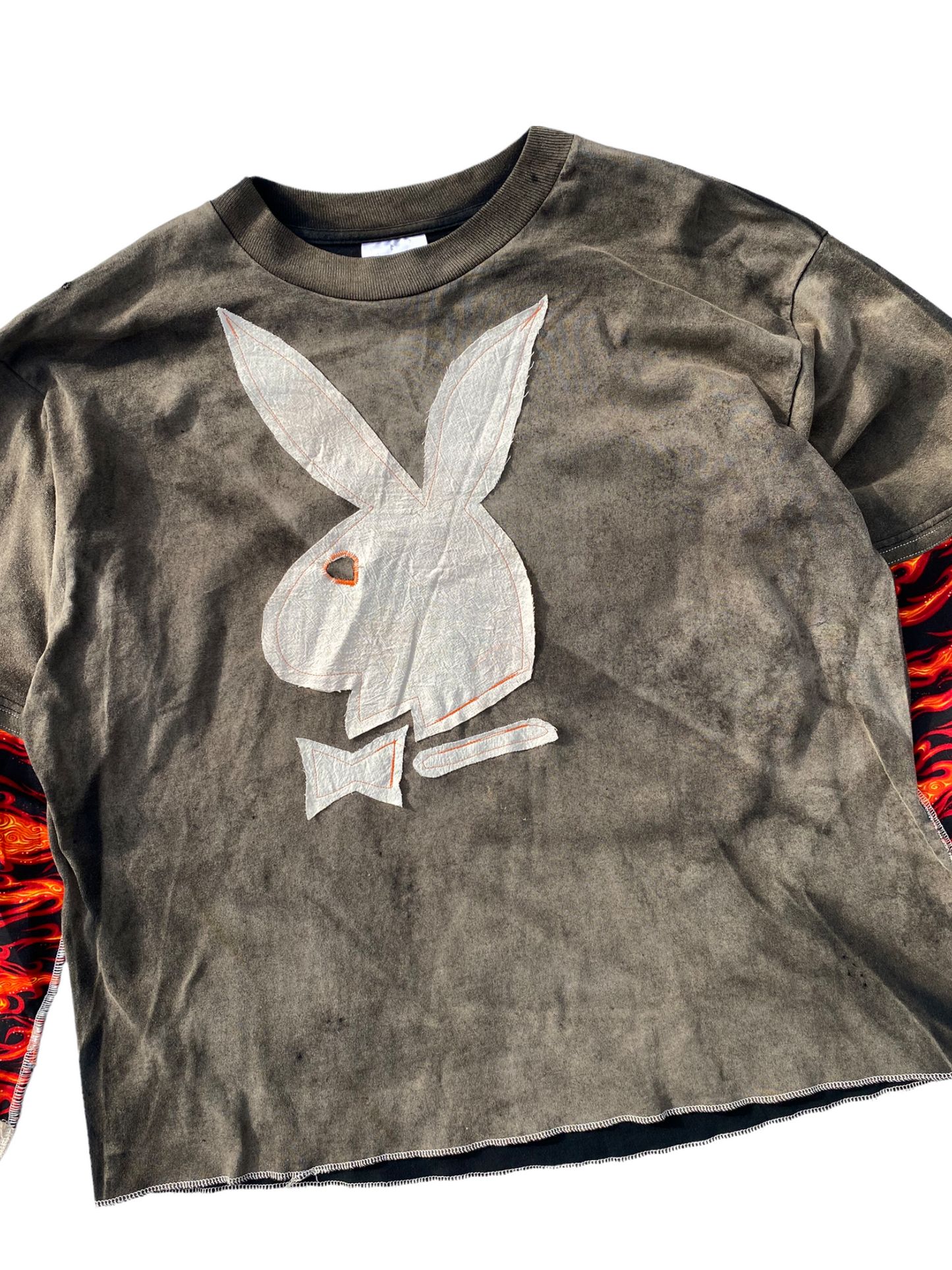 sunfaded playboy bunny flame tee