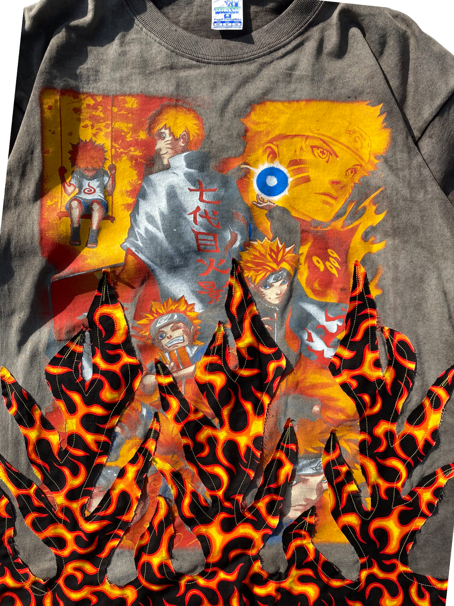 sunfaded naruto flame tee