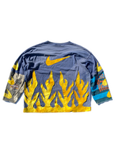 Load image into Gallery viewer, sunfaded yellow nike flame tee