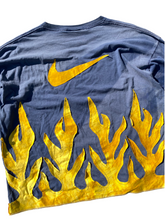 Load image into Gallery viewer, sunfaded yellow nike flame tee