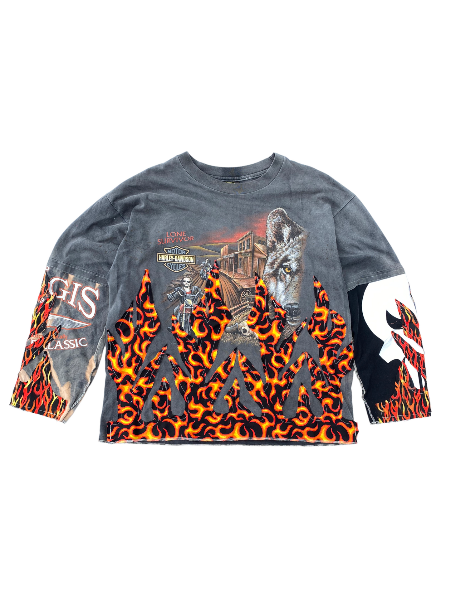 vtg harley davidson flame tee