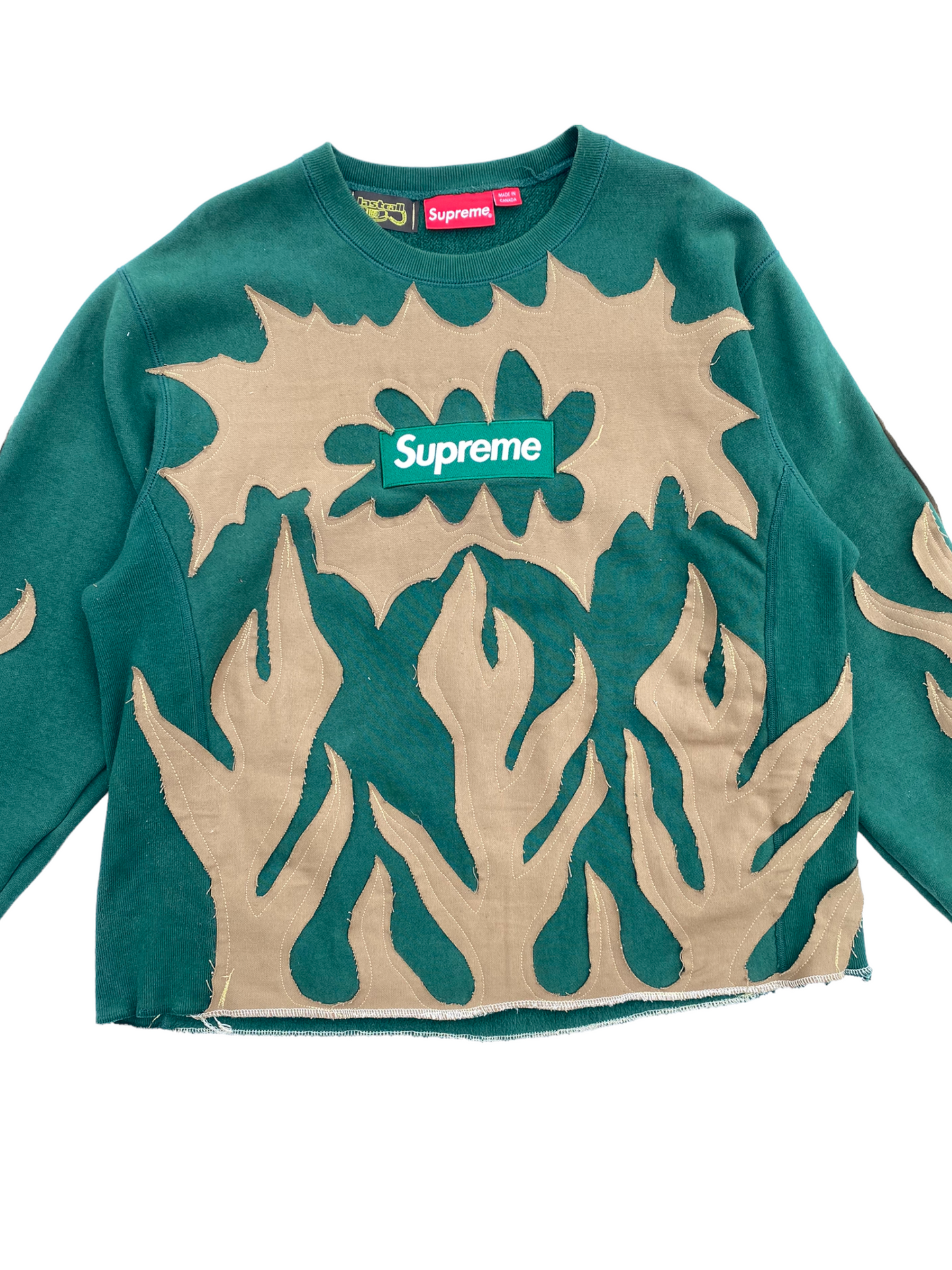 supreme flame sweater