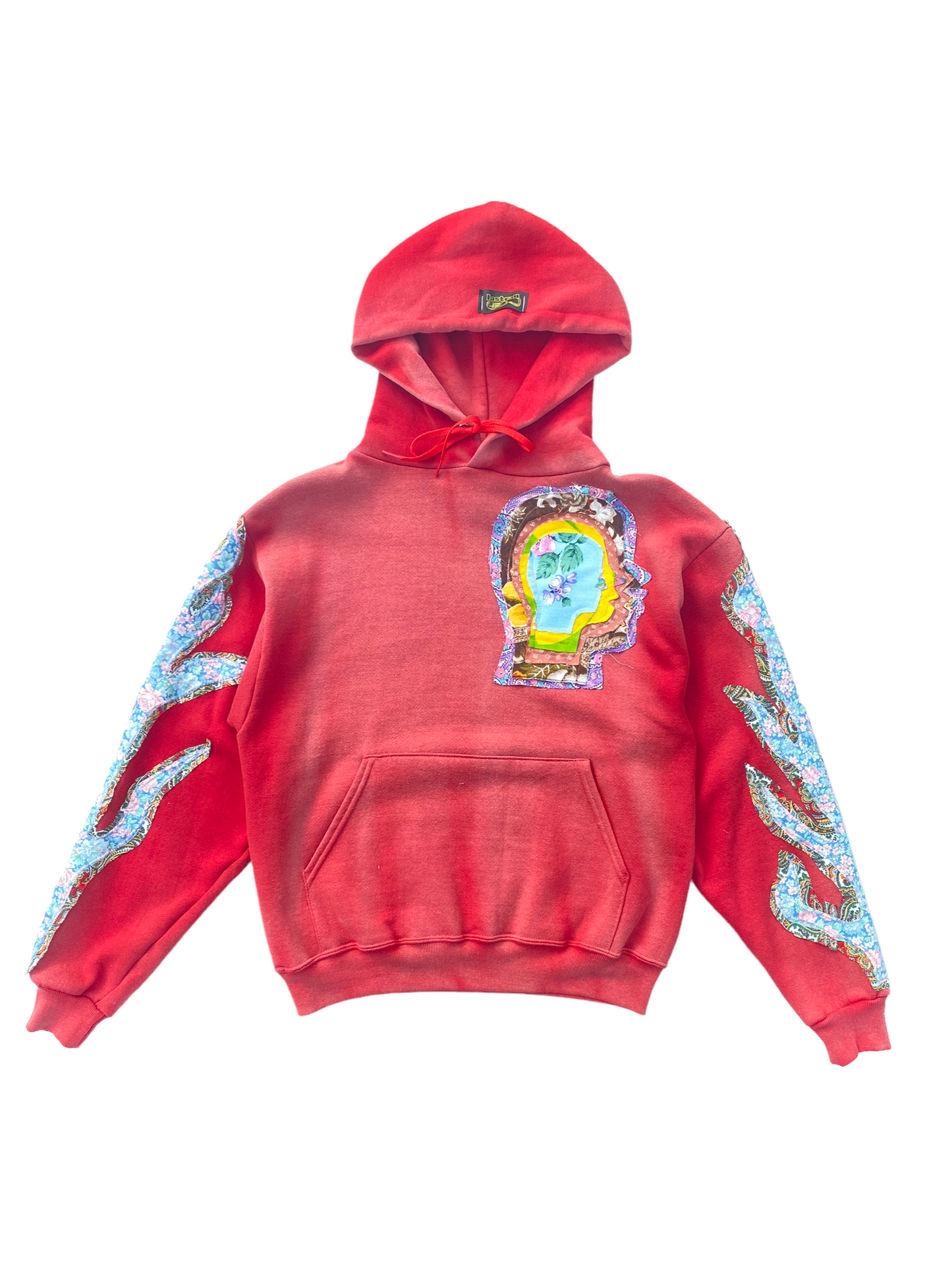 sun dyed red head hoodie