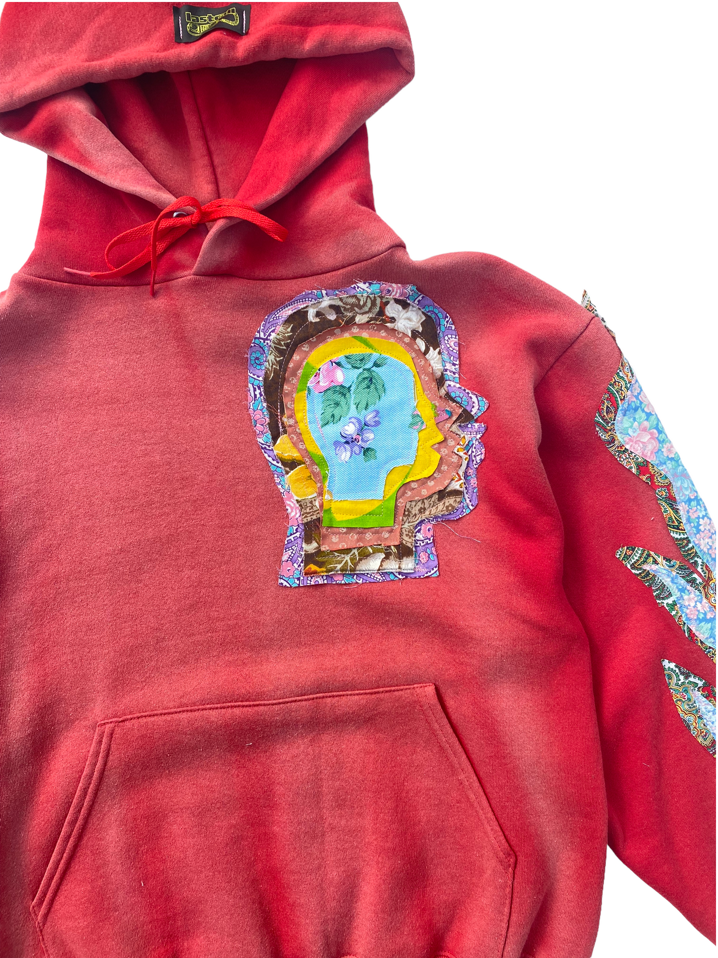 sun dyed red head hoodie