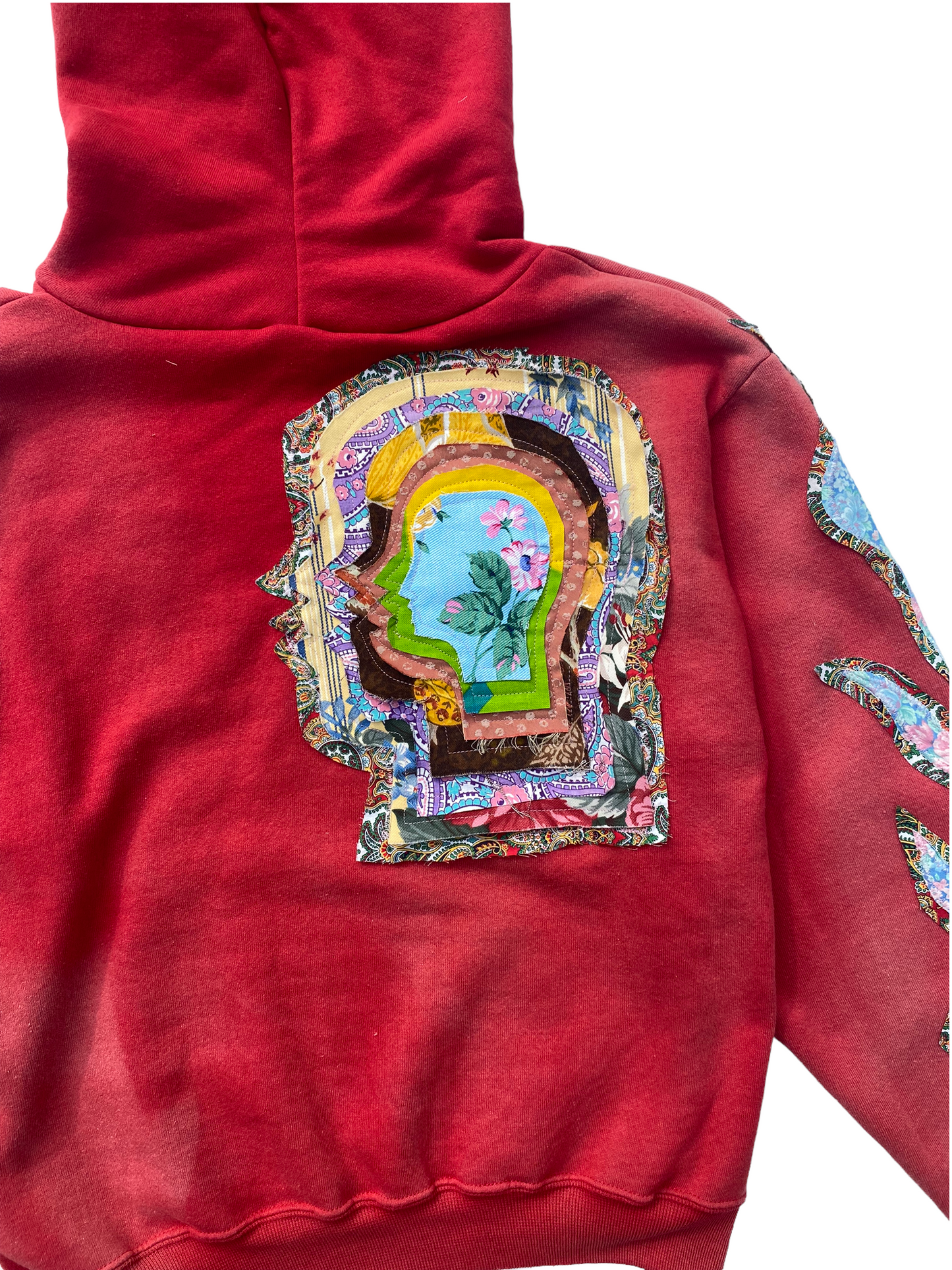 sun dyed red head hoodie