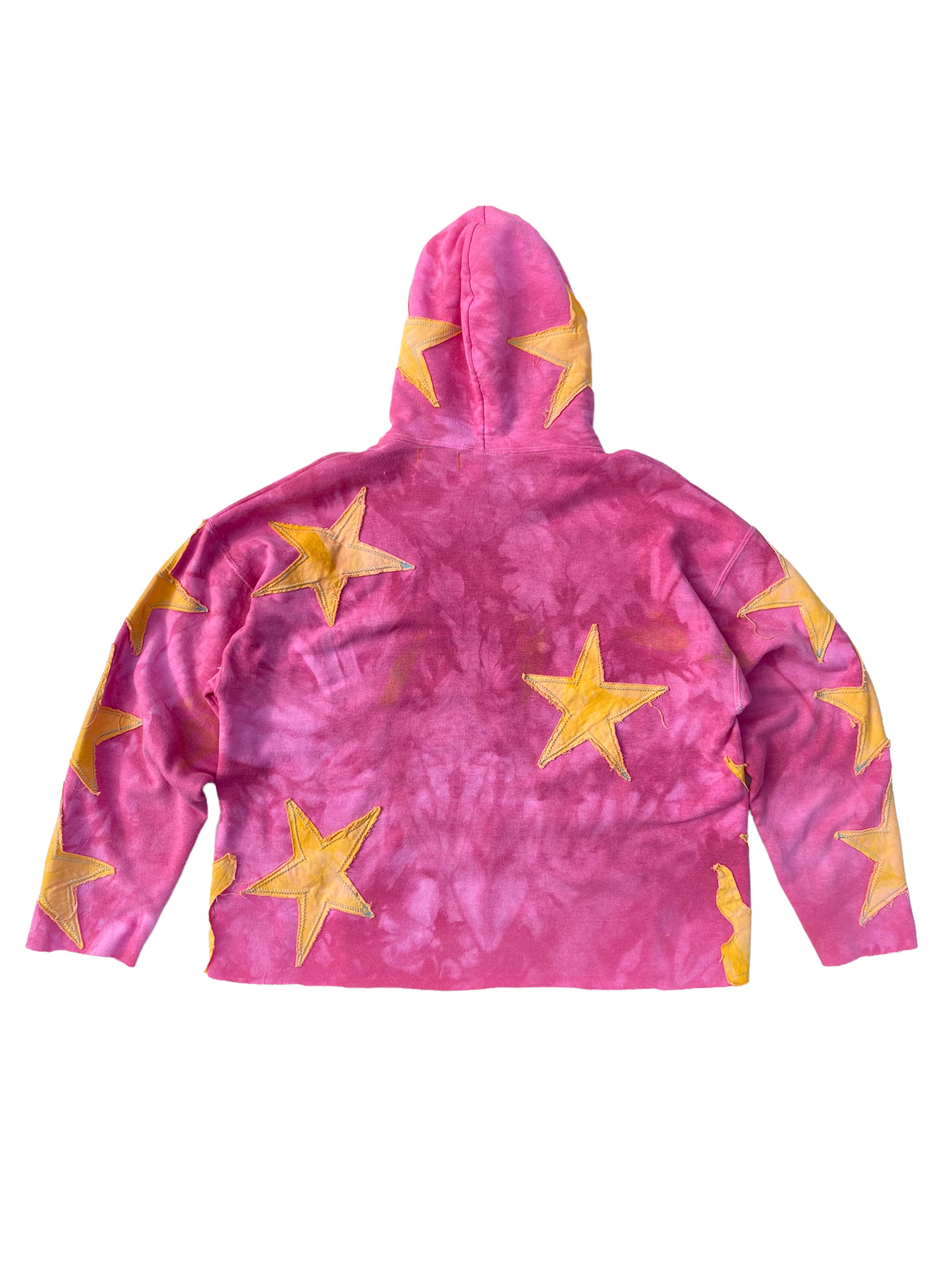 pink micky star flame hoodie