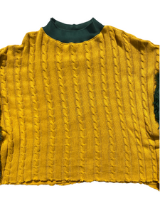 knit fluff arm sweater