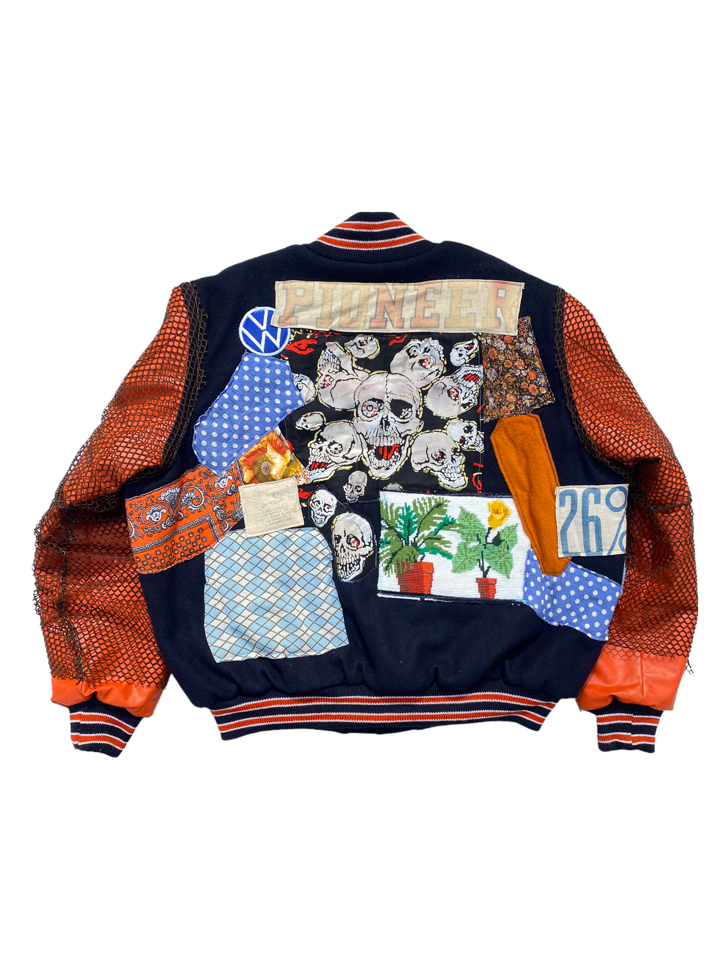 patched up lettermen jacket