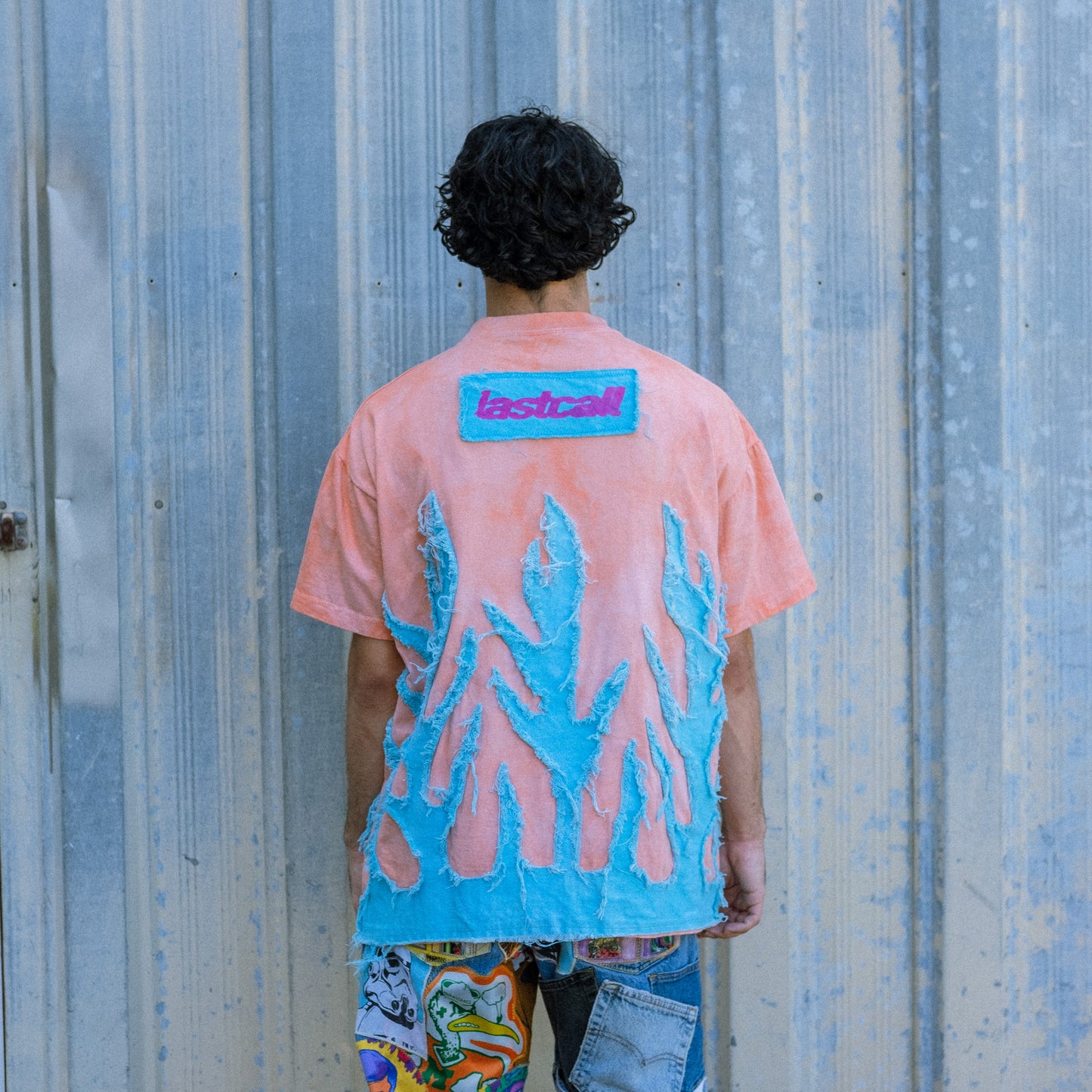 American Indian blue flame tee