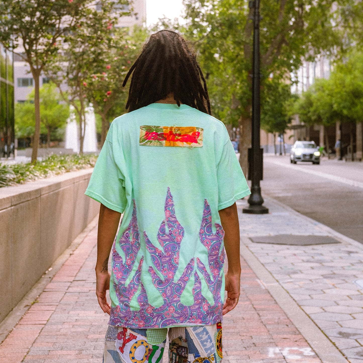 vtg dare floral flame tee