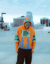 Load image into Gallery viewer, ORANGE FLAME HOODIE