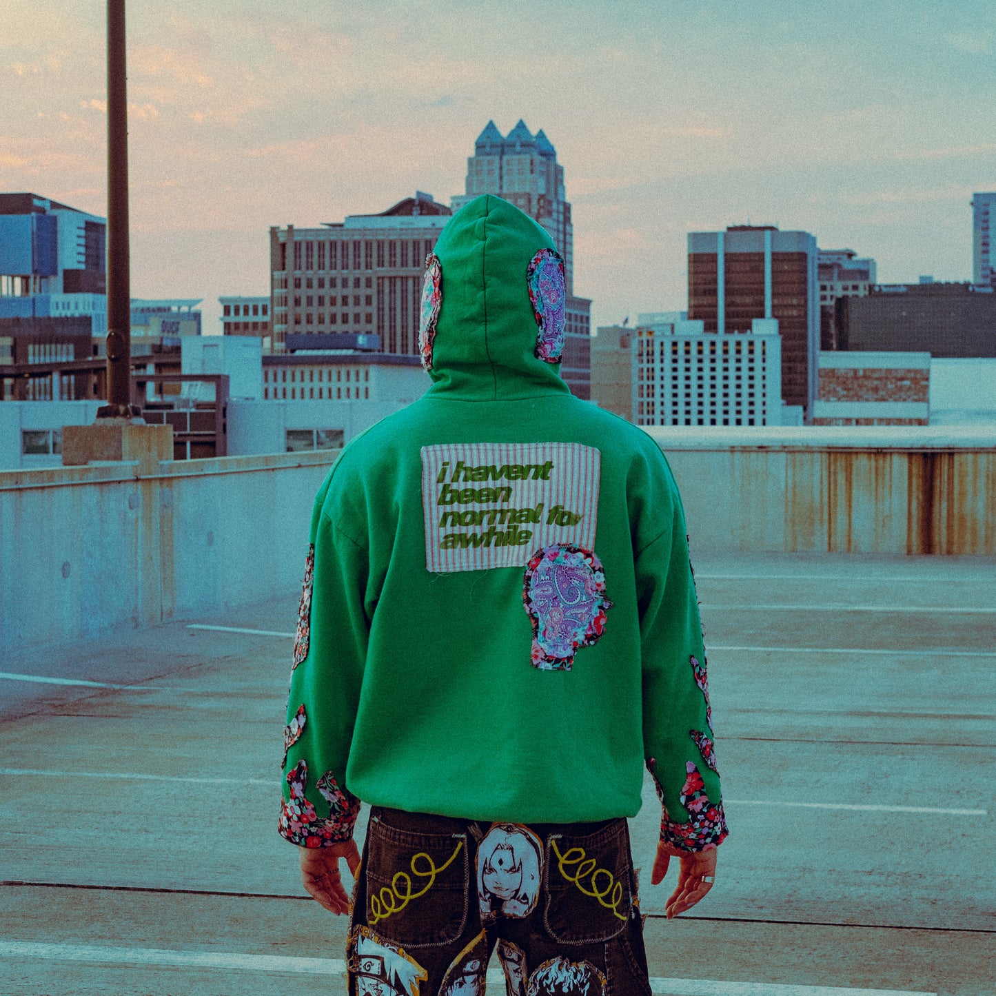 green head flame hoodie