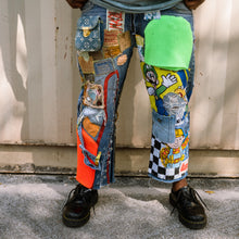Load image into Gallery viewer, patched up jeans 03