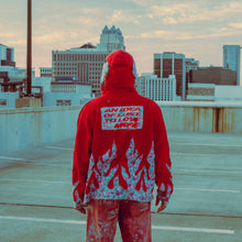 Load image into Gallery viewer, red head flame hoodie