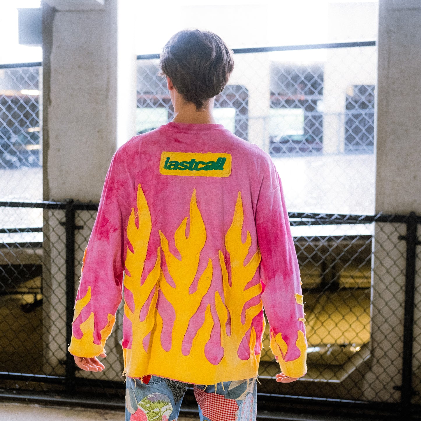 pink carhartt longsleeve flame shirt