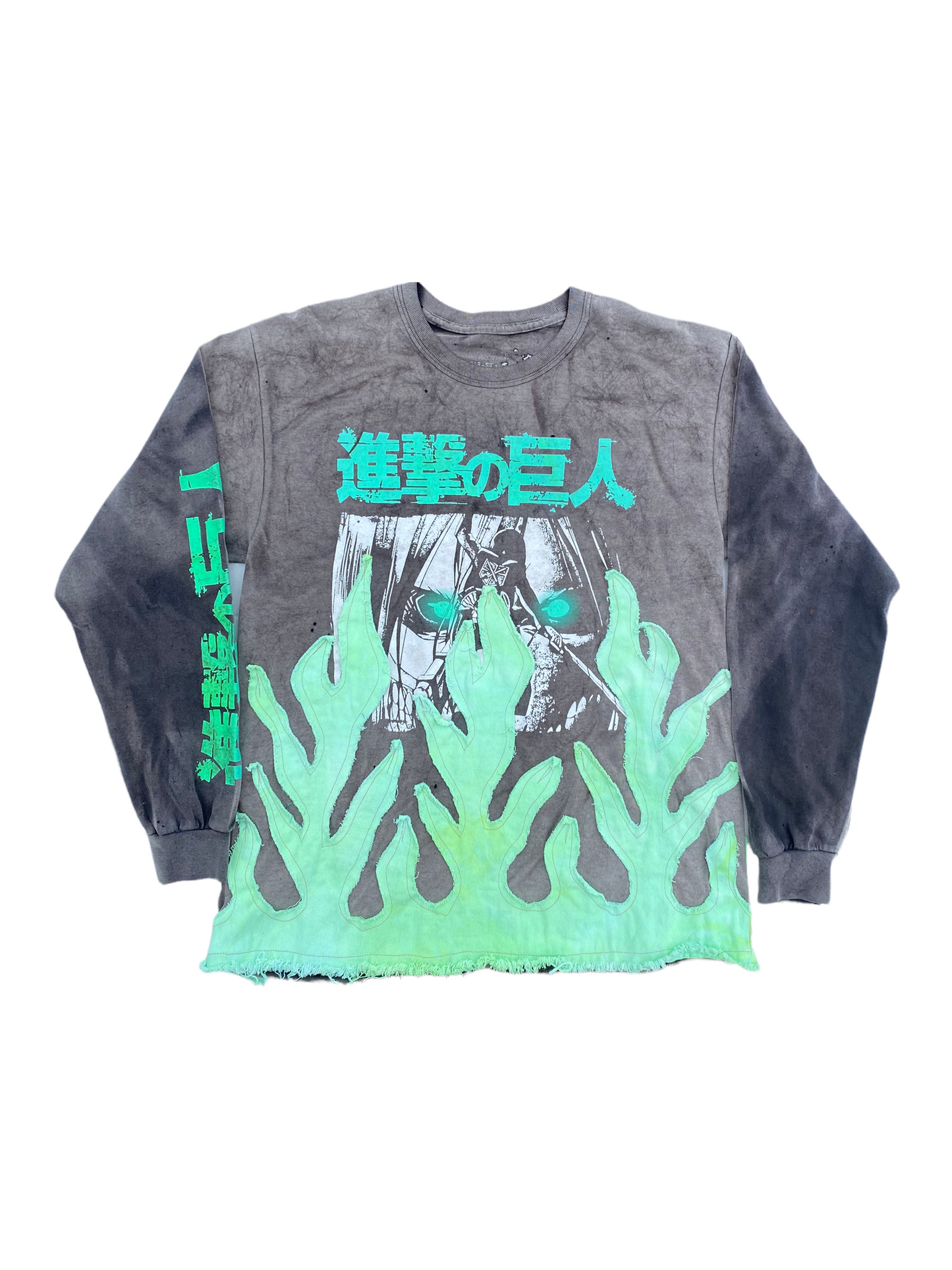 Faded AOT long sleeve flame shirt