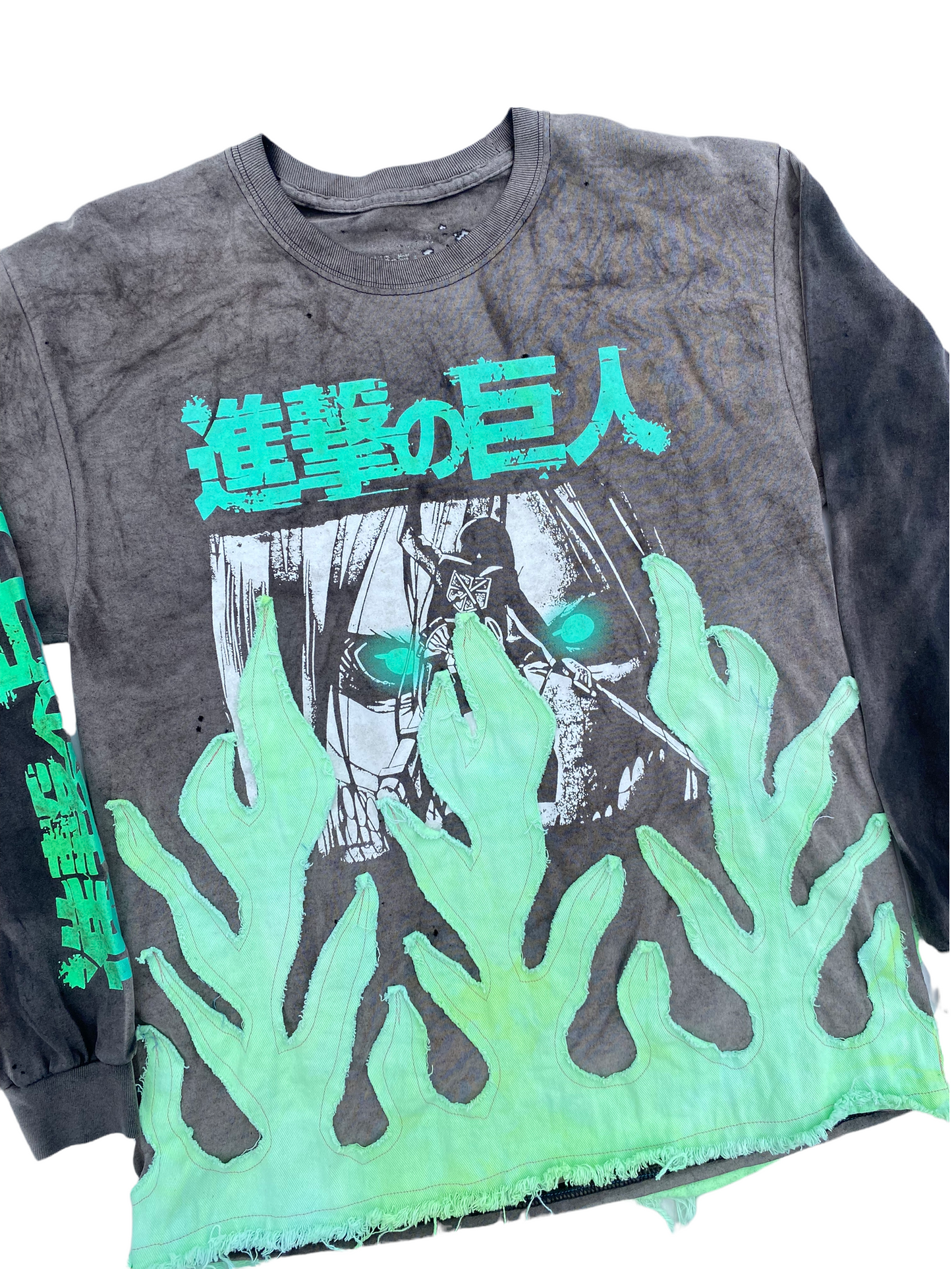 Faded AOT long sleeve flame shirt