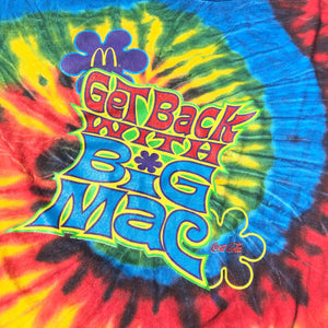 Vintage 90s tye dye get back with Big Mac McDonald’s t shirt