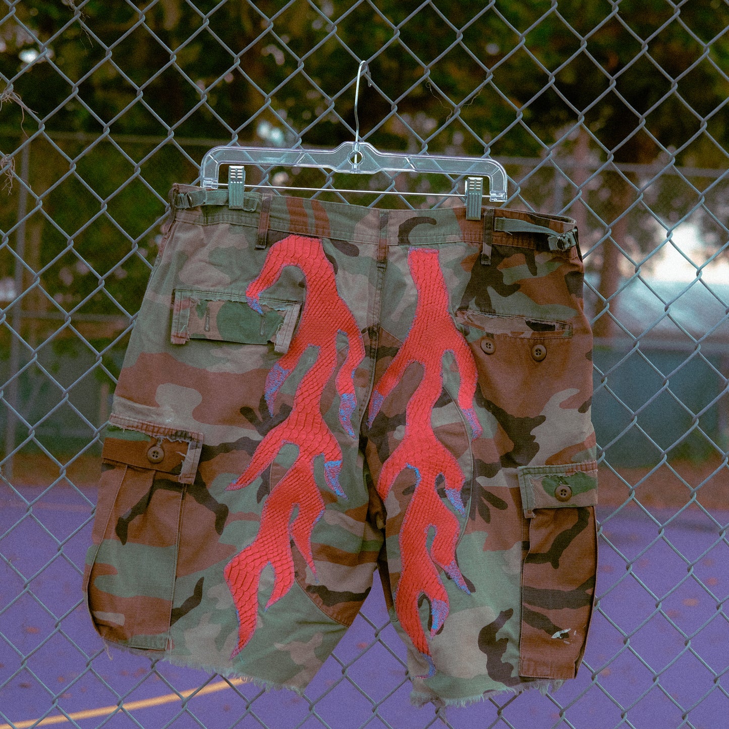 CARGO FLAME SHORTS