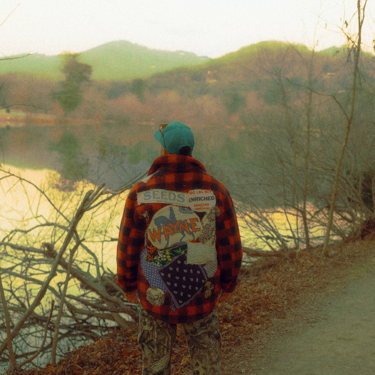 patched flannel shirt