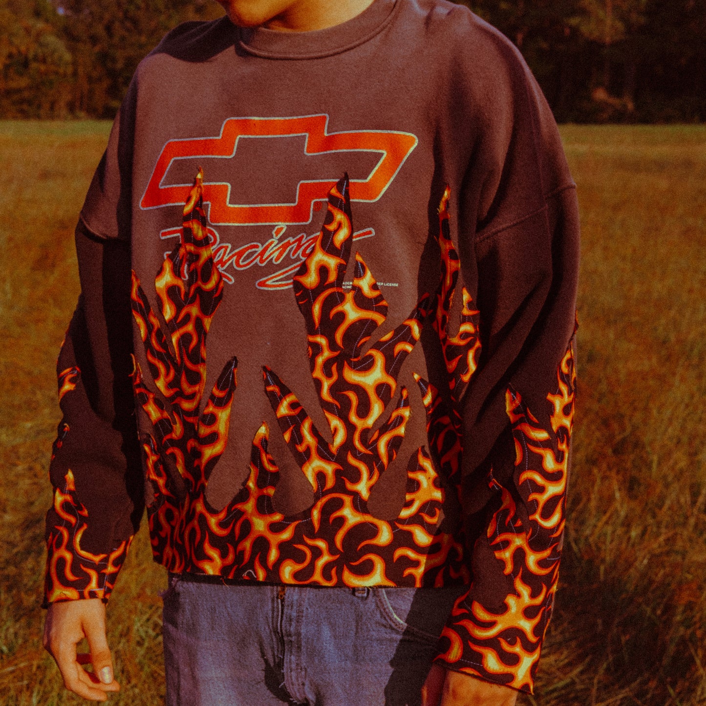 chevy sunfaded flame sweater