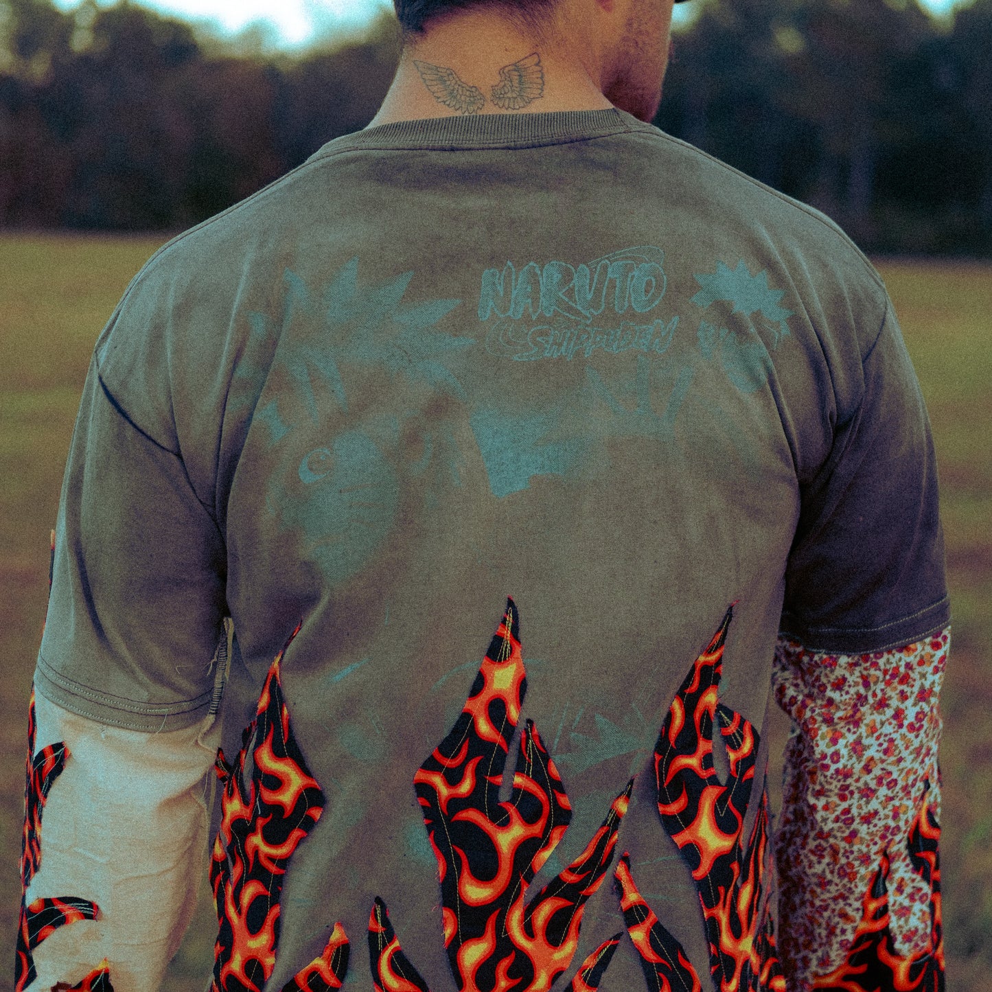 sunfaded naruto flame tee