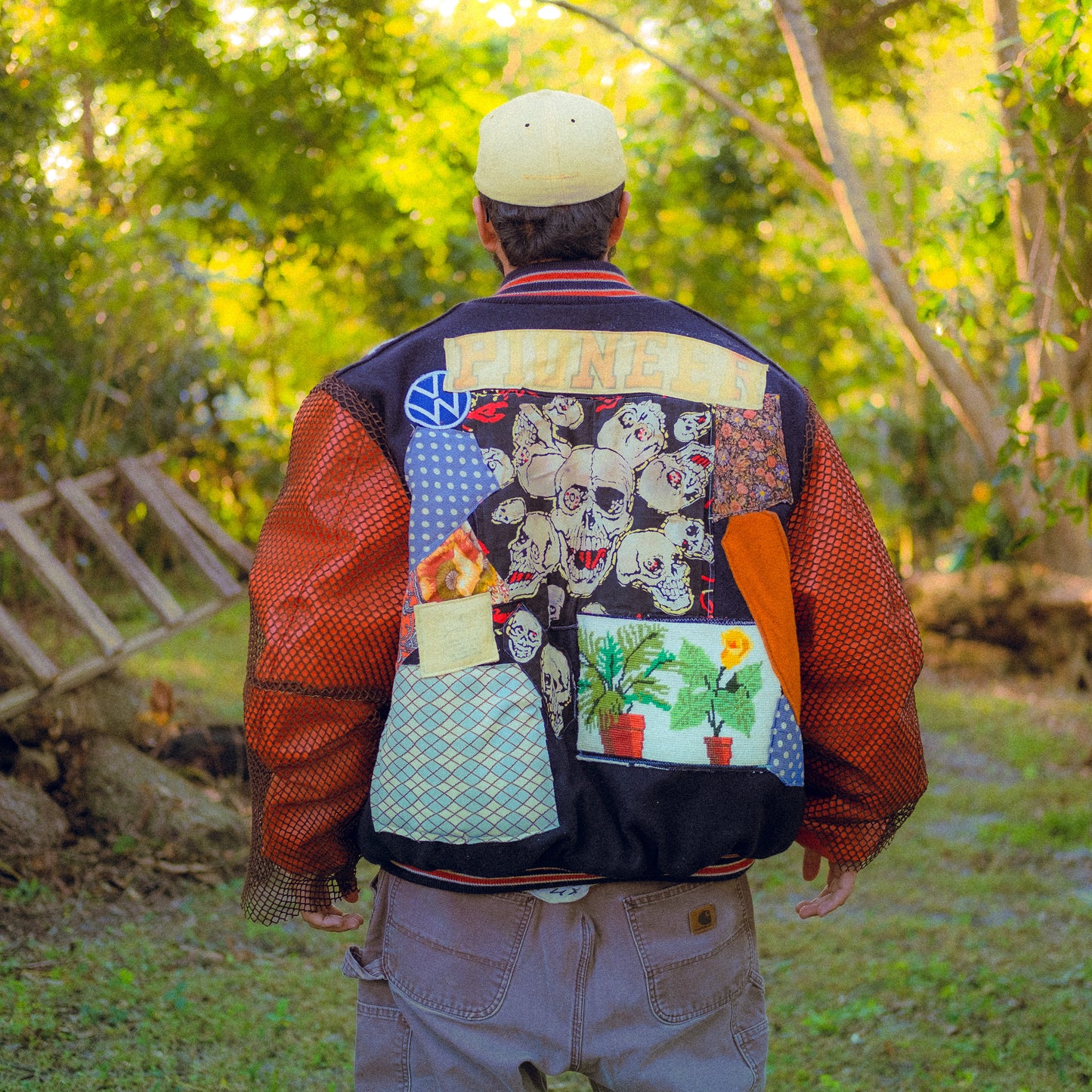 patched up lettermen jacket