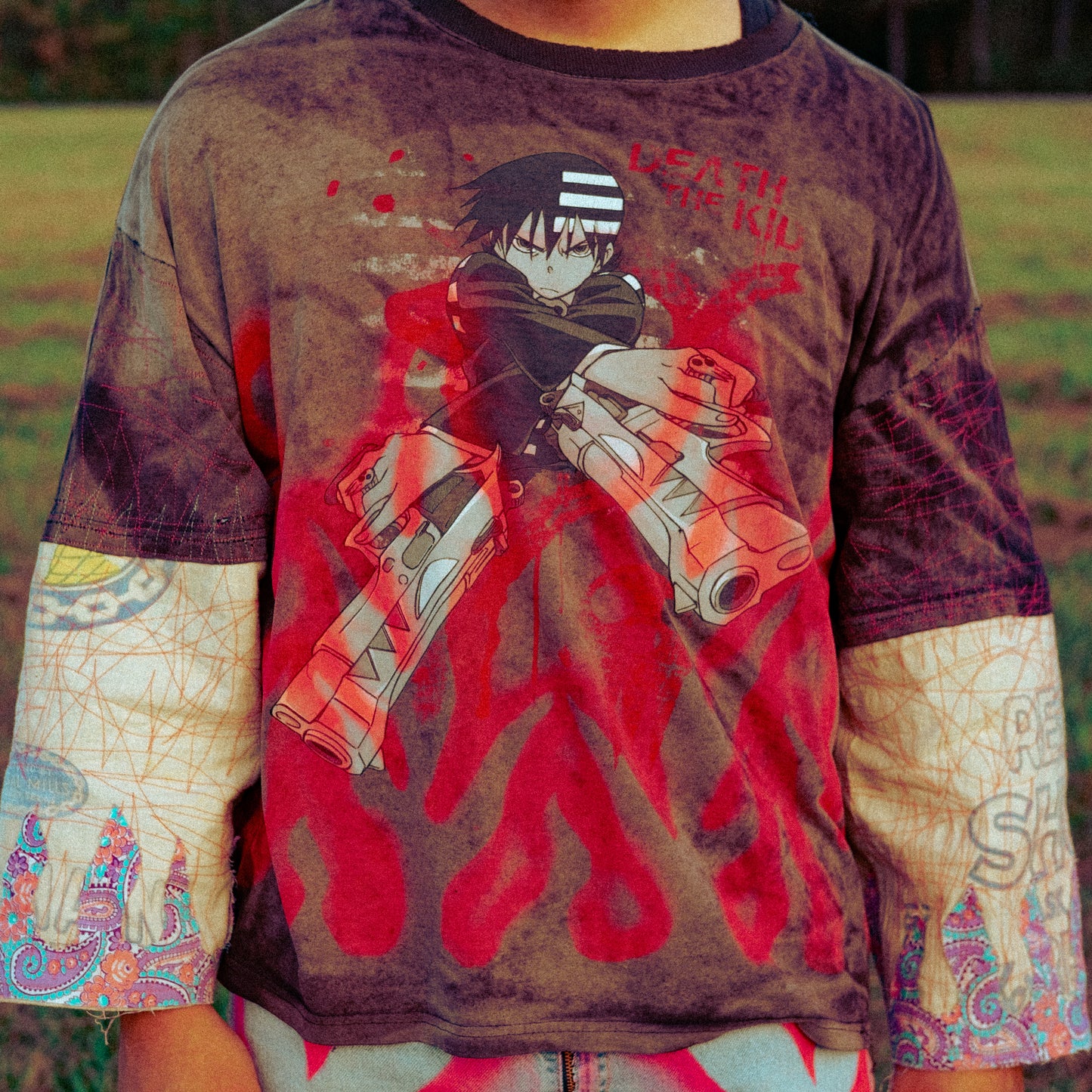 sunfaded death the kid flame tee